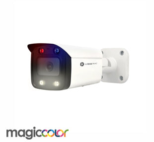B38-L-MC-PV - Bullet IP 8MP Smart AI Active Deterrence Magic Color pour extérieur